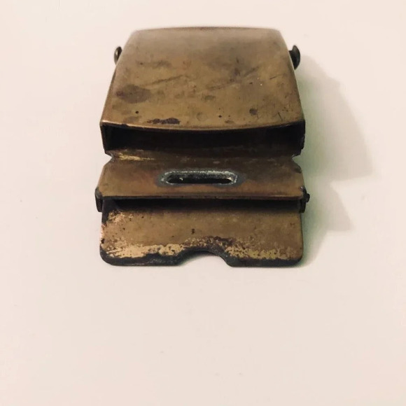 Vintage Lot of 2 US Brass Web Belt Buckle Made  in USA RAU - Picture 5 of 14